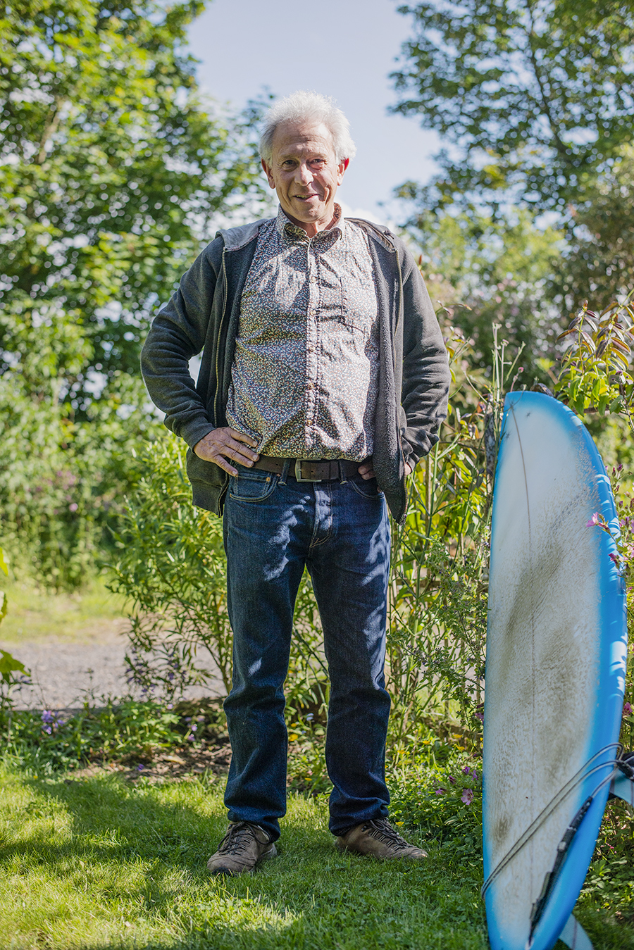Chris Hines MBE in his garden in Cornwall